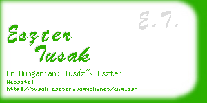 eszter tusak business card